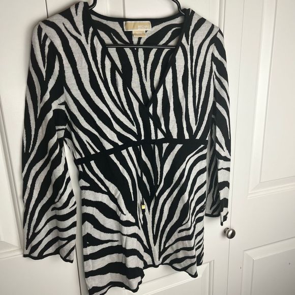 Michael Kors Tops - Michael Kors Zebra Print Long Sleeve Top